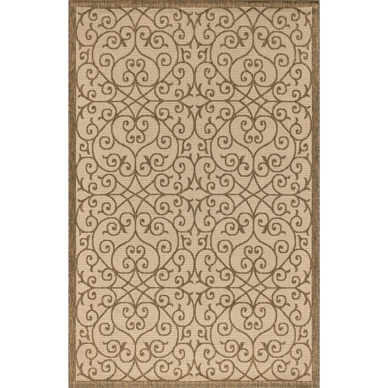 Madrid Vintage Filigree Textured Weave Indoor/Outdoor, 9 X 12 – Traditional – Outdoor Rugs – by JONATHAN Y