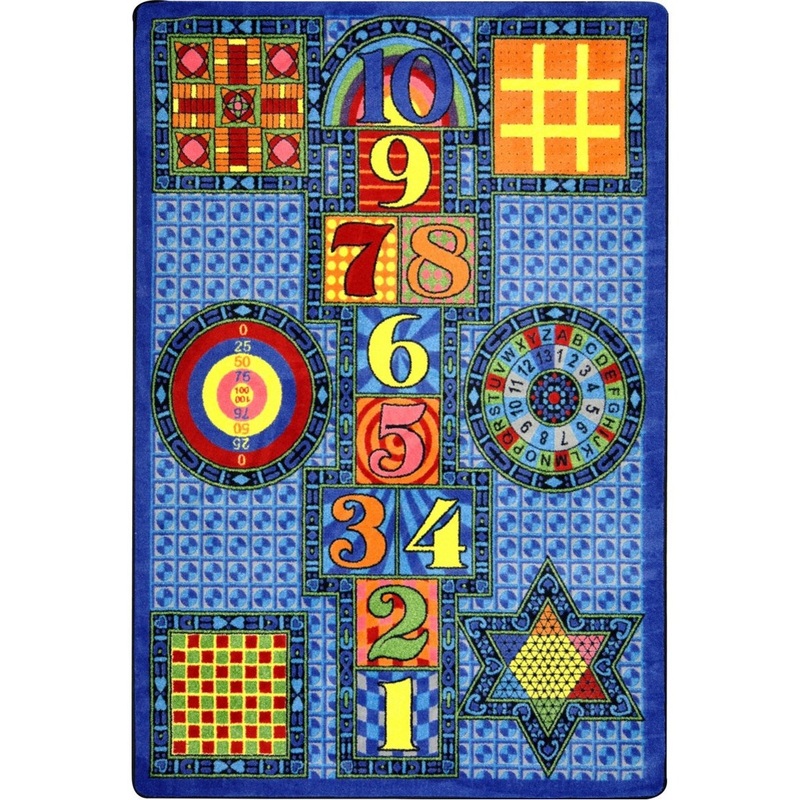 Kid Essentials Rug, Games Galore, 5’4″x7’8″, Multicolored, 7’8″x10’9″ – Contemporary – Kids Rugs – by Joy Carpets