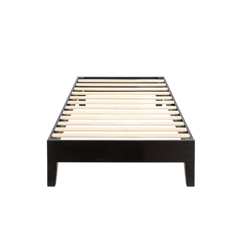 Amaryn Solid Wood Platform Bed Lark Manor Color: Black Size: Twin