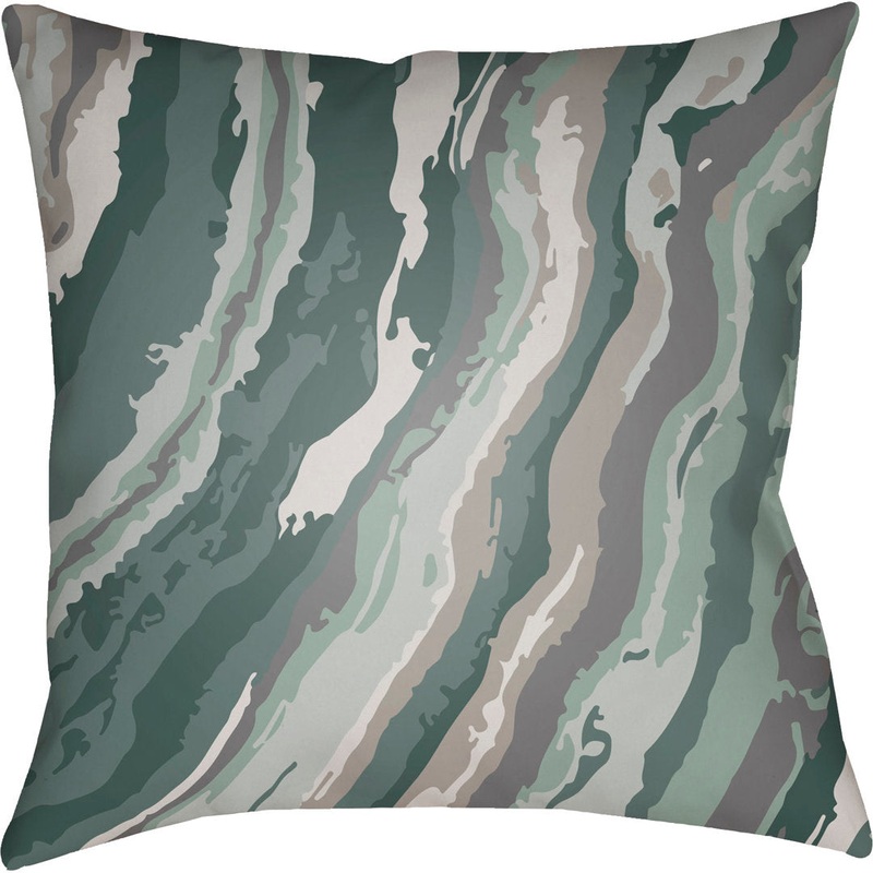 Textures Indoor/Outdoor Throw Pillow Livabliss Color: Emerald Size: 20″ H x 20″ W x 4″ D