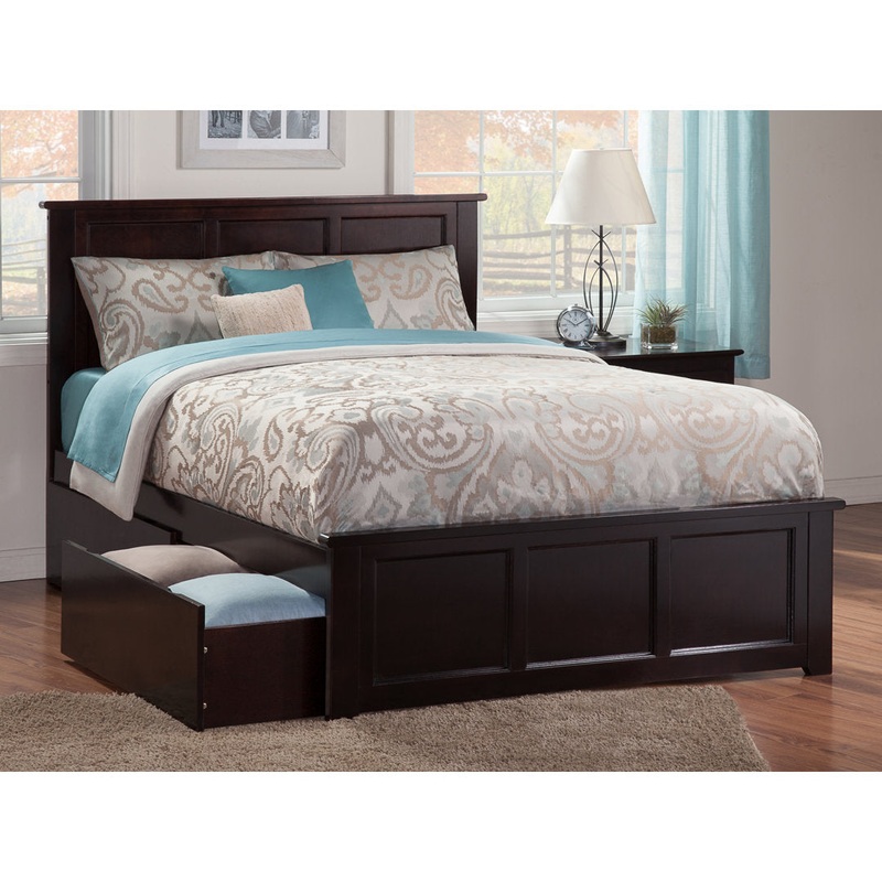 Amear Solid Wood Storage Platform Bed with Under Bed Drawers Lark Manor Color: Espresso Size: Queen
