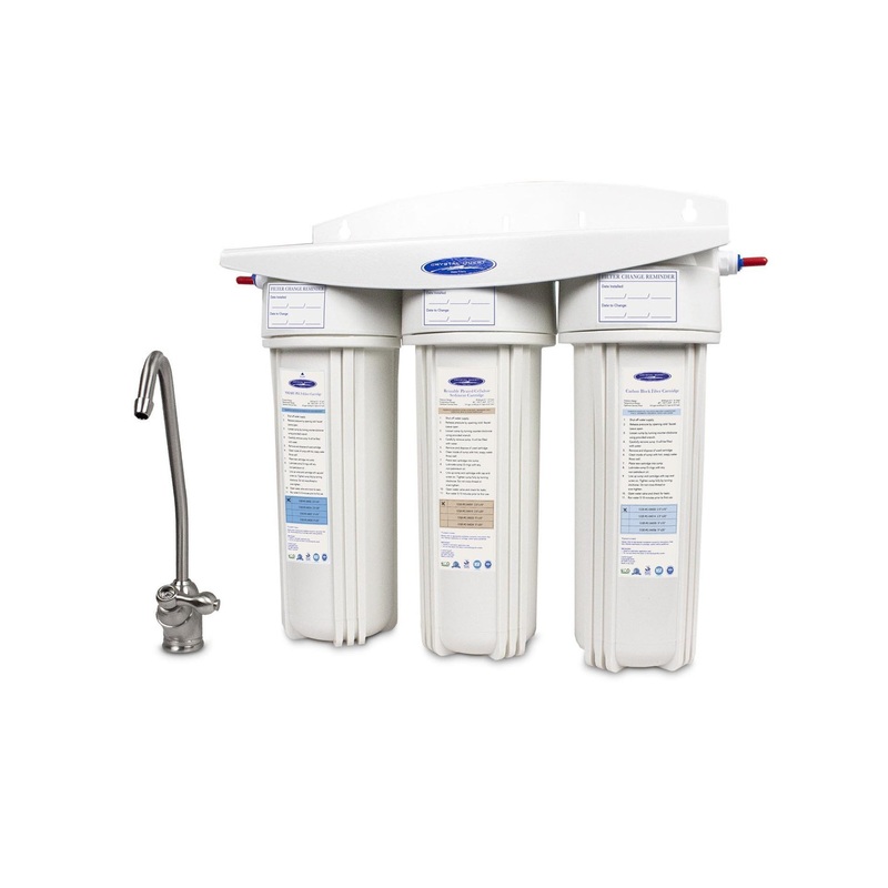 SMART Under Sink Water Filter System, Triple – Contemporary – Water Filtration Systems – by Crystal Quest Water Filters