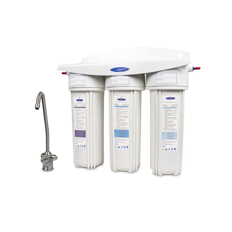 Fluoride Under Sink Water Filter System, Triple – Contemporary – Water Filtration Systems – by Crystal Quest Water Filters