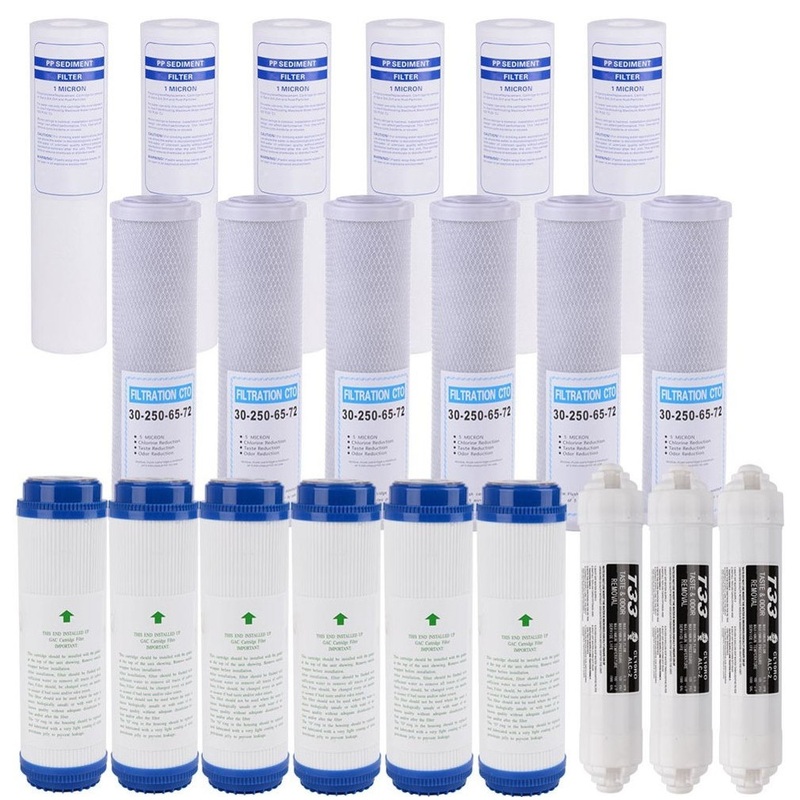 Reverse Osmosis Replacement Filter Set Gac Carbon Block, 21-Piece Set – Contemporary – Water Filtration Systems – by Yescom