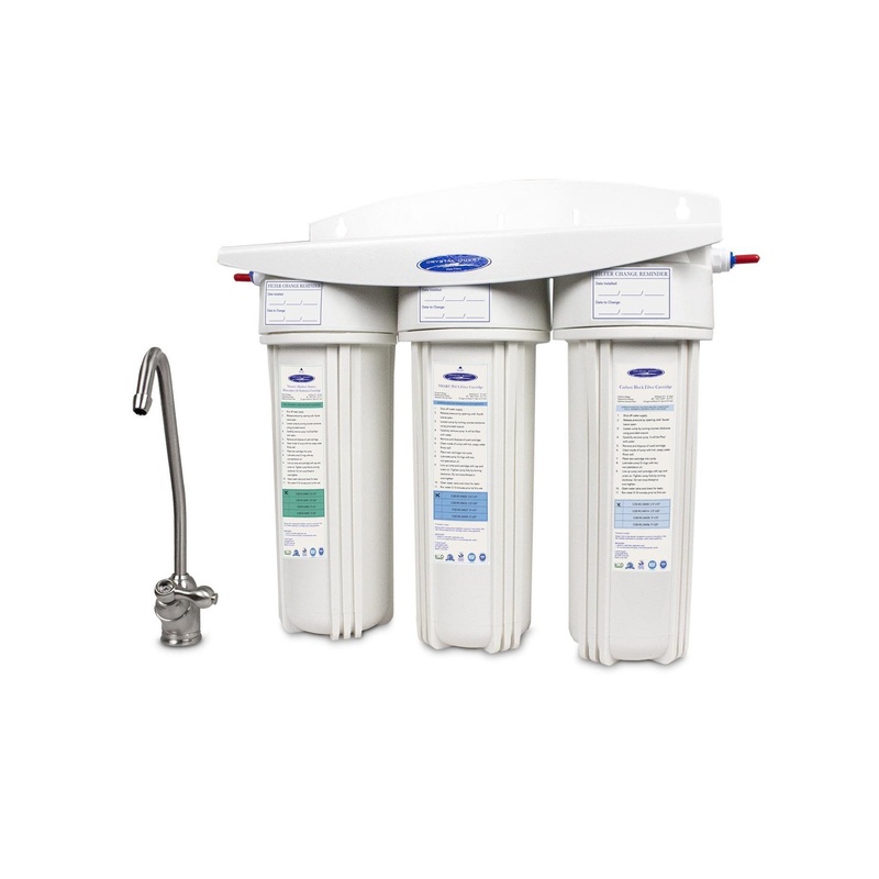 Alkaline Under Sink Water Filter System, Triple – Contemporary – Water Filtration Systems – by Crystal Quest Water Filters