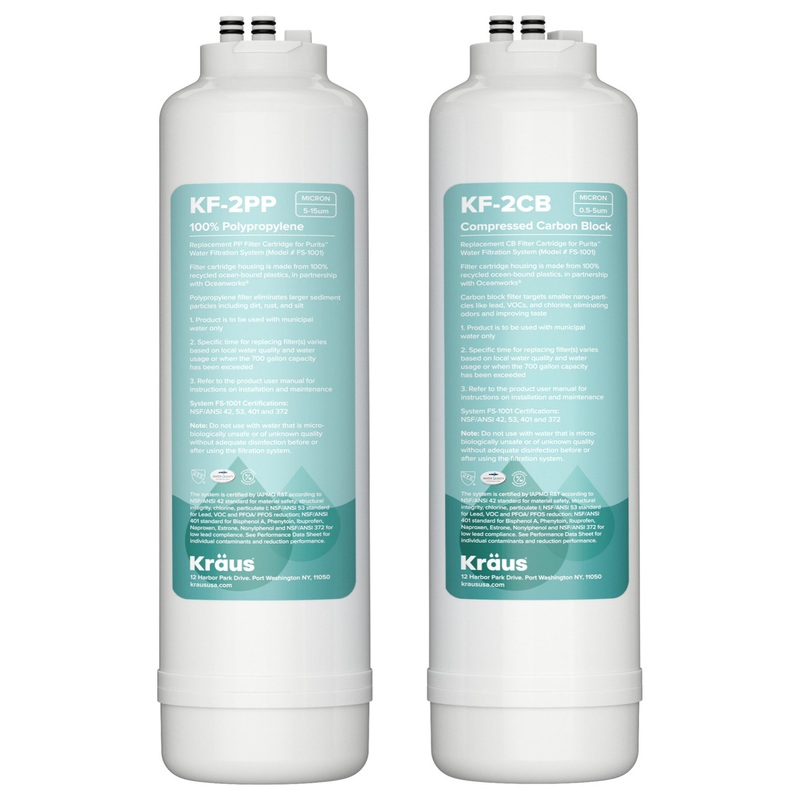 Purita 2-Stage Under Sink Water Filtration System with Digital Display Monitor – Contemporary – Water Filtration Systems – by Kraus USA, Inc.